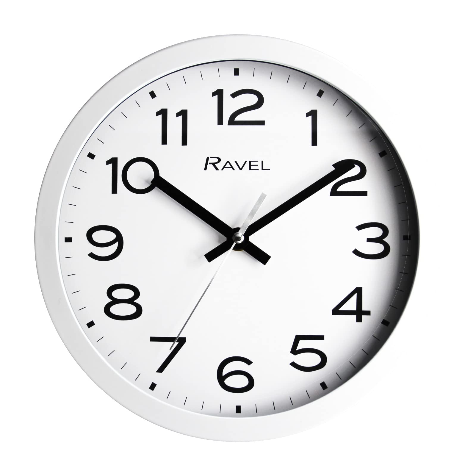 Ravel Ice White - Modern 25Cm Wall Clock - Analogue Quartz - Rwc.25.4 - White
