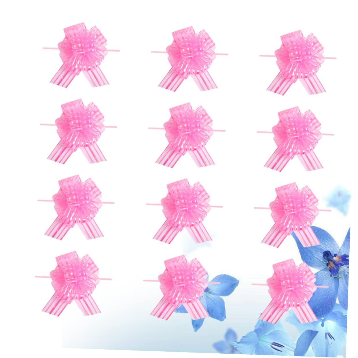 TEHAUX 36pièces Nœuds Décoratifs Tulle pour Mariage Et Fêtes Pull Bows Rose pour Décoration De Voiture Bouteilles Et Plus