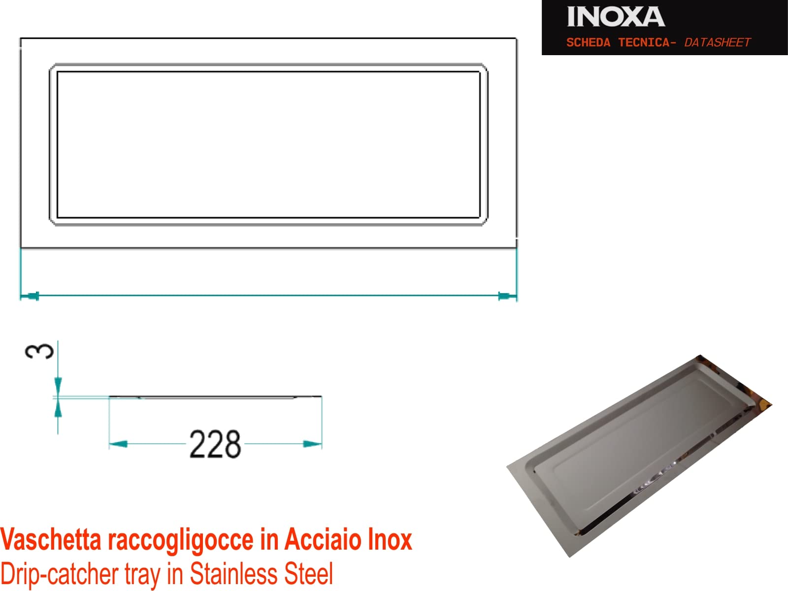 Kit Scolapiatti 76 cm acciaio inox da Incasso per Mobile Pensile cm. 80 completo di Vaschetta