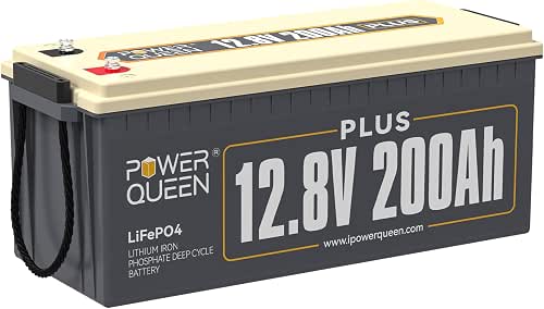 Power Queen 12V 200Ah PLUS LiFePO4 Deep Cycle Lithium Battery,