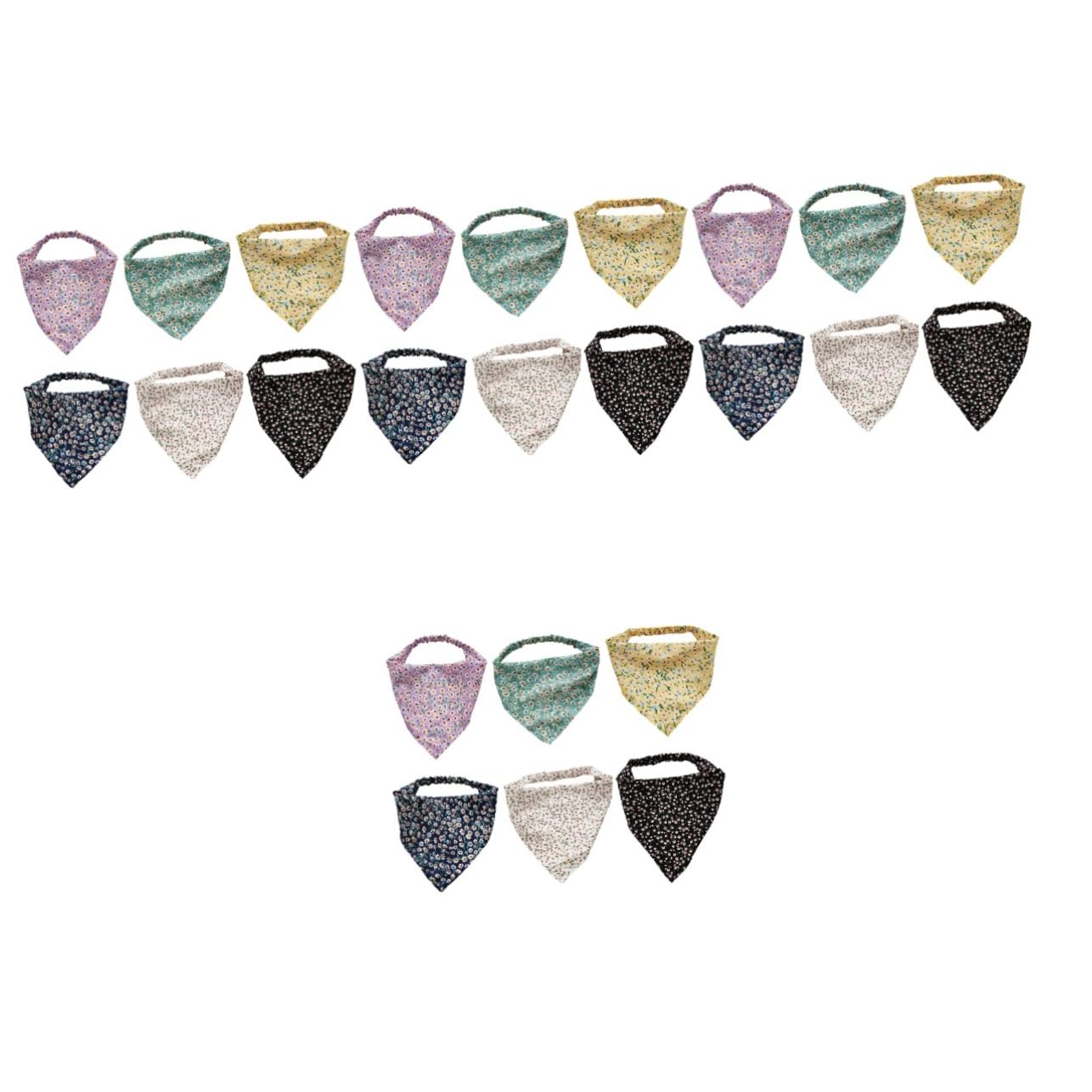 POPETPOP 24 Pezzi In Tessuto Floreale Bandane Per Trucco Per Accessori Per Le Donne Floreale Per Le Donne Fasce Elastiche Bandane Floreali Per Le Donne