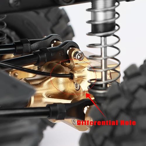 Miniatura 5 de GLOBACT Carcasa de eje trasero de latón resistente 11.99 oz Contrapeso para 110 TRX4 RC Crawler Car Upgrade Accesorios