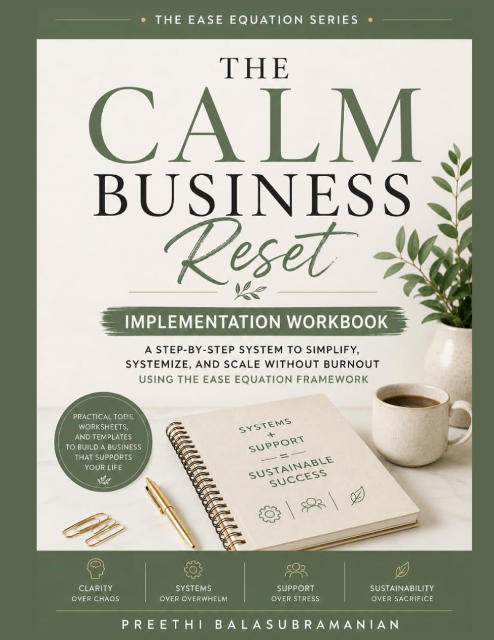 The Calm Business Reset: Implementation Workbook (The Ease Equation Series)