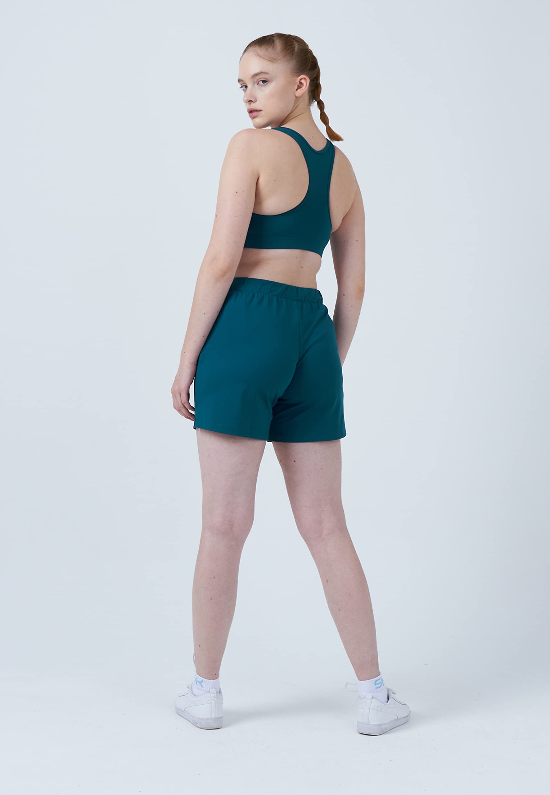 Sportkind Mädchen & Damen Tennis, Padel, Fitness, Bermuda Shorts mit Taschen, atmungsaktiv, UV-Schutz