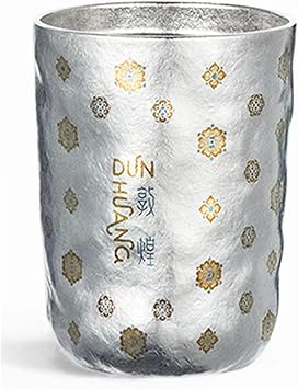 Titanium Cup 300ml Novelty Double Walled Insulated Mug for Hot & Cold Tea Coffee Drinks Ultralight 85g for Camping, Backpacking, Hiking & Travel, Office, Home Use Dunhuang Art RT082T