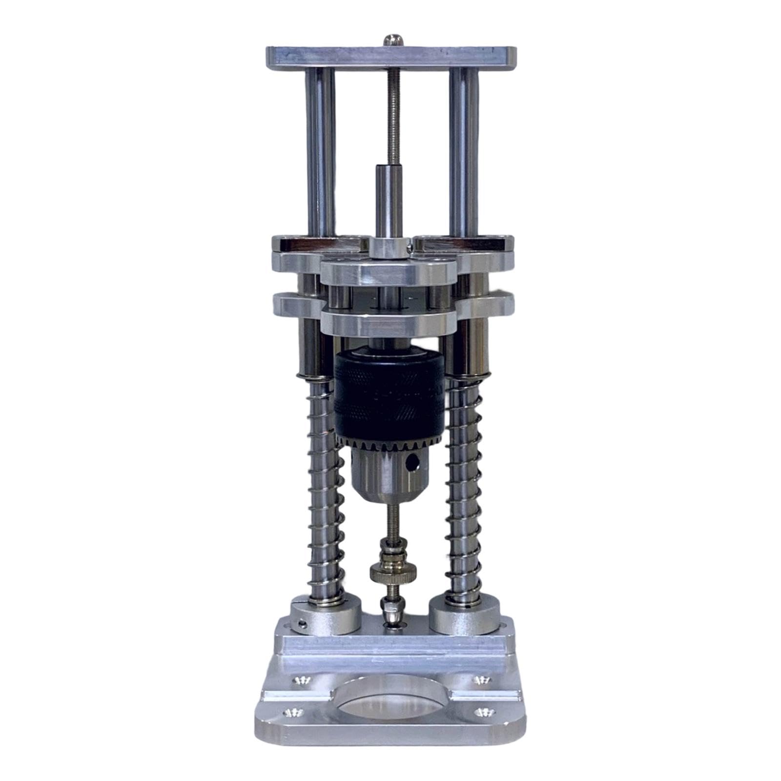 Generic Guía Vertical de Taladro Soporte Estable Herramienta Auxiliar Precisión Instalación Sencilla Aluminio Aleación Diseño Compacto Adecuado para Taller
