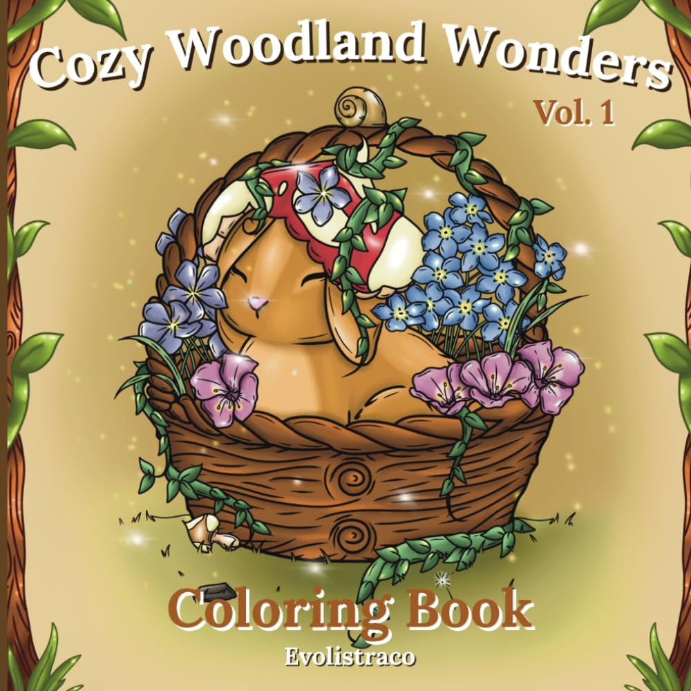 Cozy Woodland Wonders: Woodland and Nature Theme Coloring Book with Cute Animals and Forest Trinkets for All Ages and Stress-Relief: Vol. 1 Cozy ... Kids, All Ages, Relaxation, and Stress-relief