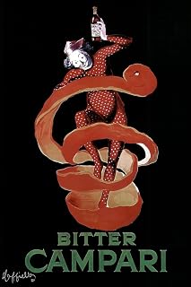 Leonetto Cappiello Bitter Campari 1921 Vintage Alcoholic Liqueur Advertising Liquor Bottle French Ad France Drinking Cool Wall Art Print Poster 16x24