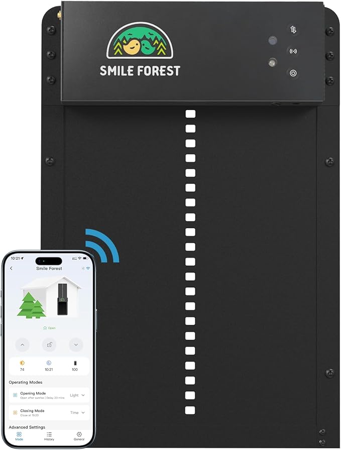 Smile Forest Smart Automatic Chicken Coop Door - Reliable Protection for Your Flock