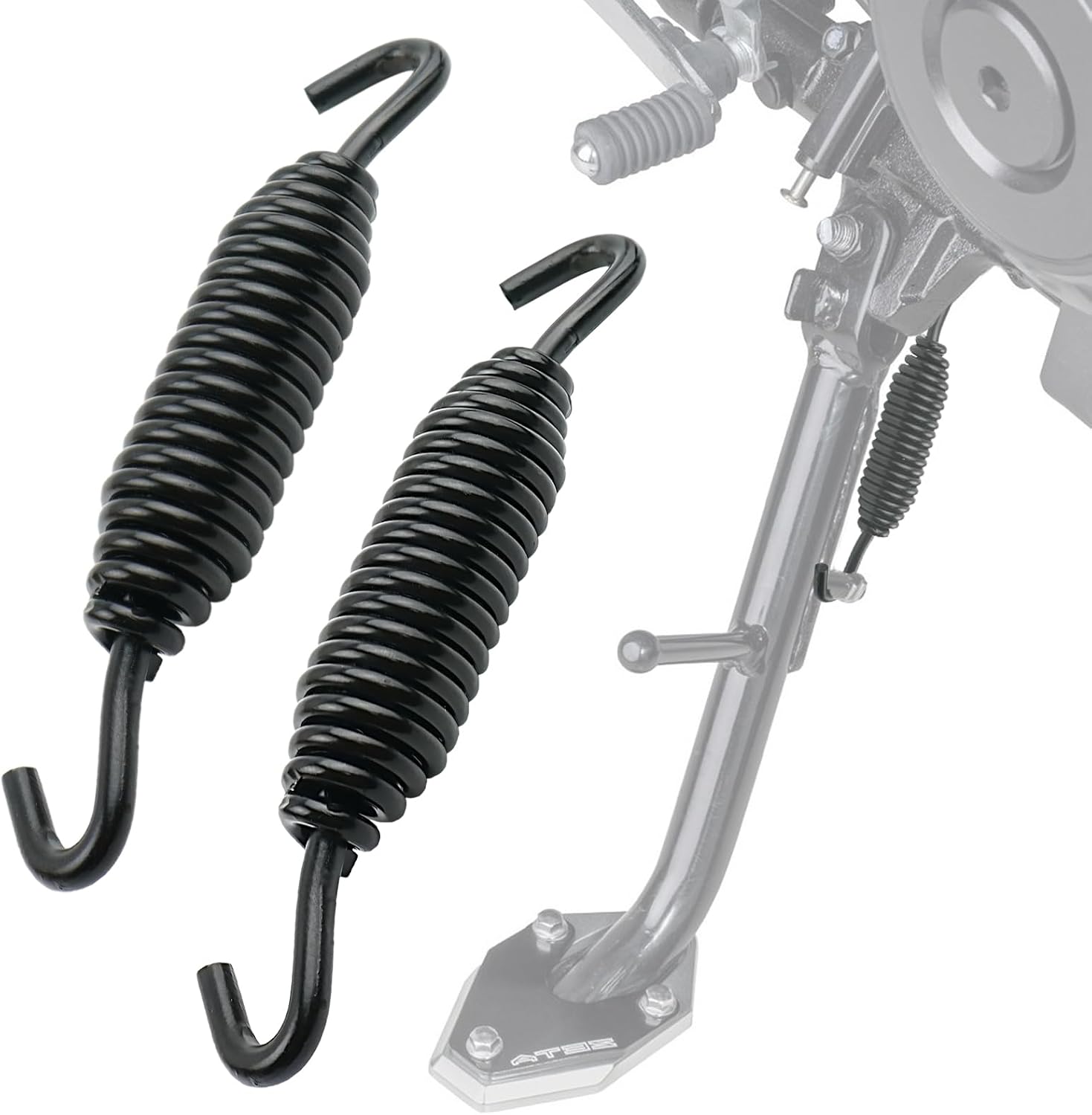 2 Pack Kickstand Spring, OEM 49725-07 Replacement, Motorcycle Kickstand Spring for Harley Touring 2007-2024 and Softail Models 2007-2018, Compatible with Road Glide, Street Glide, Electra Glide