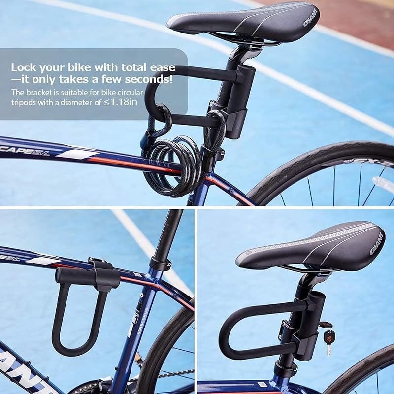 Sportneer U-Lock 17mm Kerékpárzár Kábellel - Országúti, Hegyi és E-Bike Zárhoz