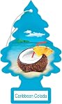 LITTLE TREES Car Air Freshener | Hanging Paper Tree for Home or Car | Caribbean Colada | 12 Pack