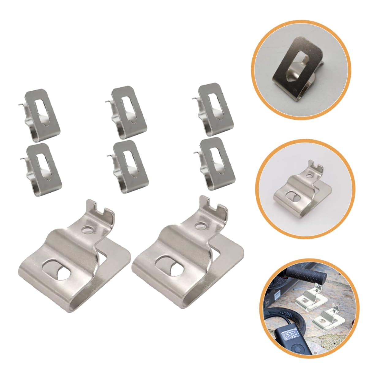 3 Set Fibbia Della Vita Utensile Custodia Per Attrezzi Con Clip Da Cintura Bretelle Della Cintura Degli Attrezzi Attrezzo Chiave Gancio Argento Acciaio Inossidabile 8 Pezzi*3