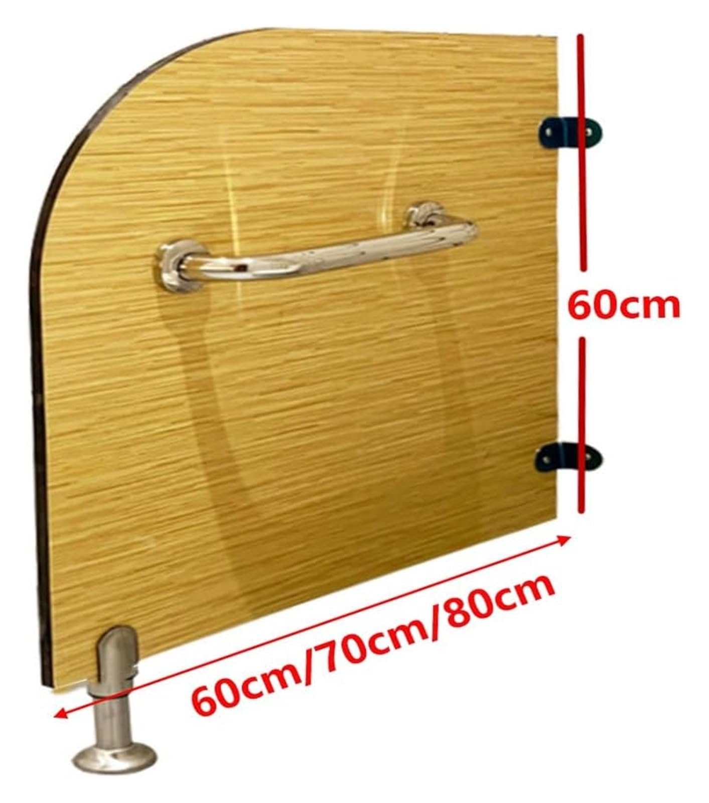 Mampara de baño: Mampara de baño con urinario, Separador de urinario con asa de Acero Inoxidable, mampara para privacidad, fácil de Limpiar (Estilo: 70x60cm)
