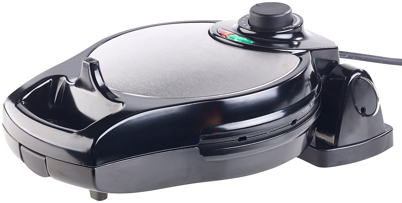 Rosenstein & Söhne gofrera eléctrica: reversible Gofrera, control de temperatura continuo, 875 vatios (wafflera antiadherente, máquina para hacer gofres, estantería)