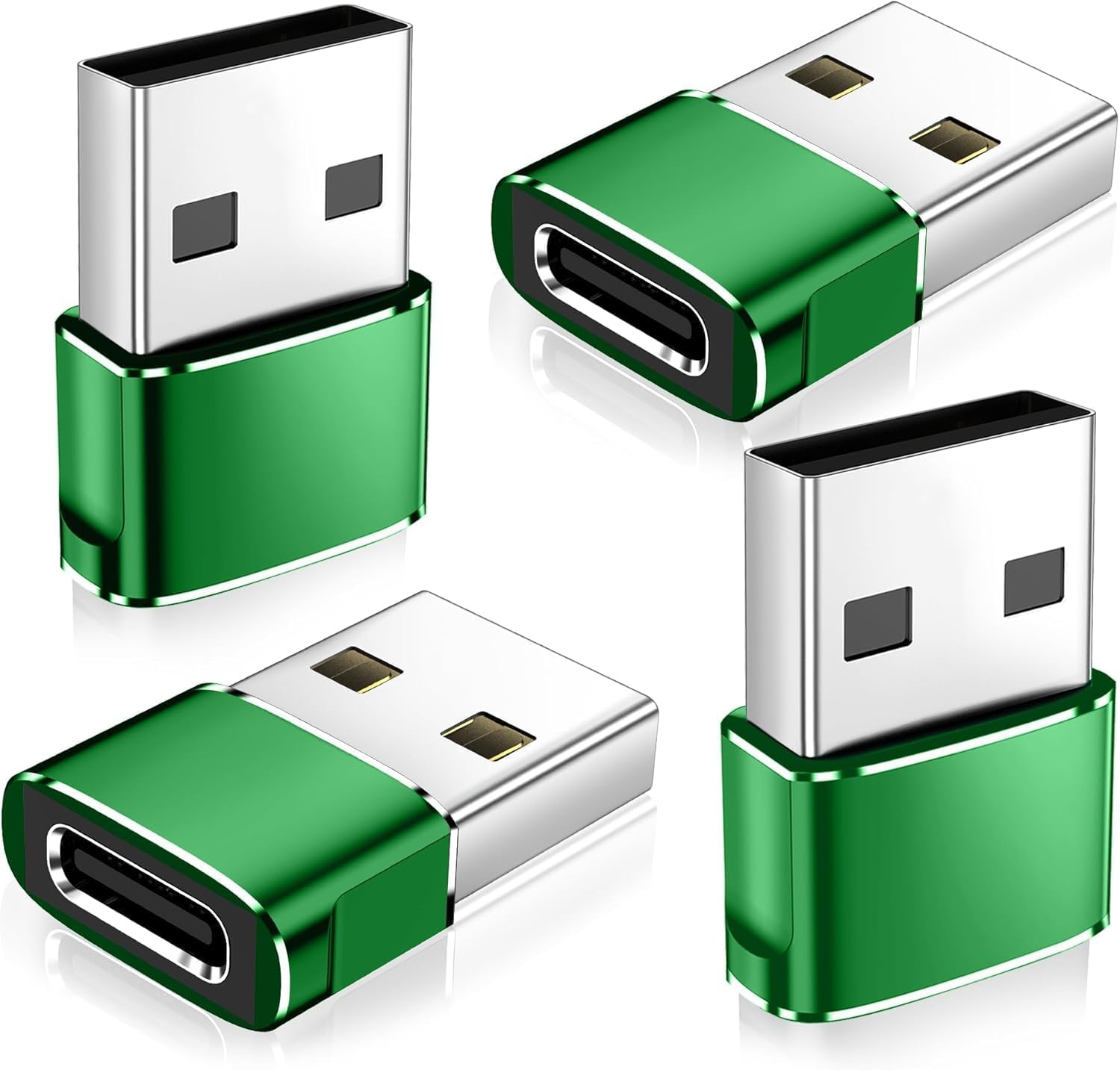 𝟒𝐏𝐚𝐜𝐤 𝐔𝐩𝐠𝐫𝐚𝐝𝐞𝐝 USB to USB C Adapter,Type-C Female to A Male Car Charger OTG Converter for Apple Watch Ultra 8 9 10,iPhone 16 15 14 13 Pro Max,Samsung S24,Nintendo Switch,AirPods,iPad,Car thumbnail