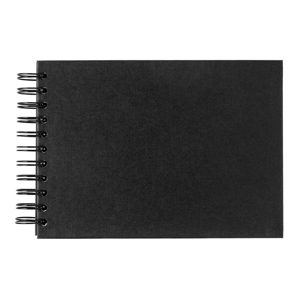 Seawhite Black : A5 Card 220Gsm : 40 Sheets : Spiral Pad Wide Spine