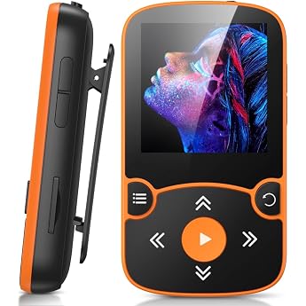 AGPTEK MP3 Player Bluetooth 5.3 Sport 64GB with 1.5 Inch TFT Colour Screen