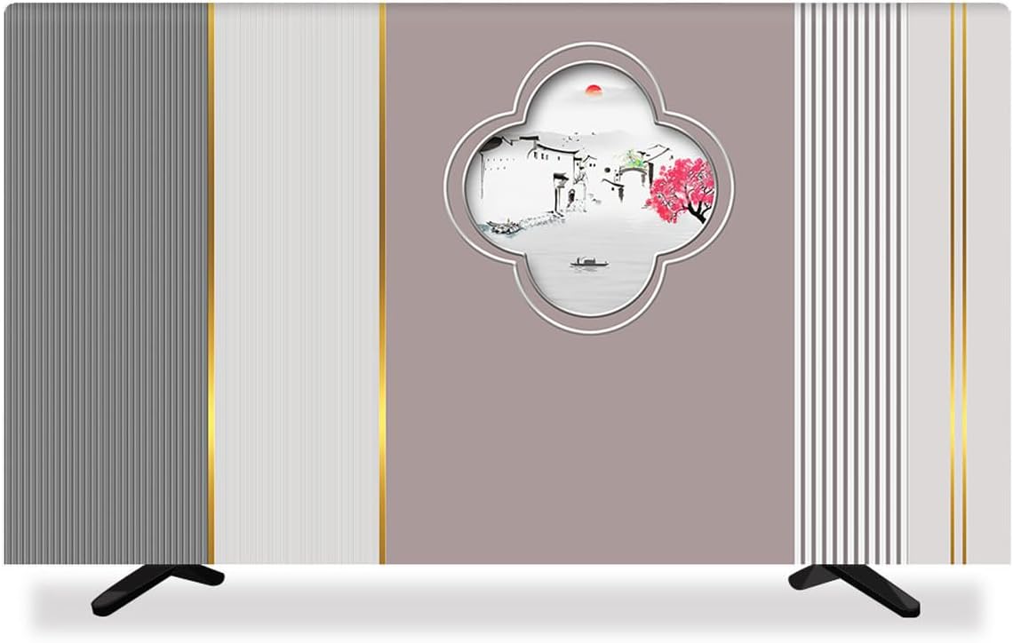 TV Cover TV Screen Protectors Television Dust Cover 32-80 Inches Indoor TV Dustproof Waterproof Protector for LCD LED Television Computer Display Protector(Size:80IN,Color:C)