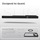 RIGGEAR Shockproof Sleek Hybrid Armor 360° Rotating Magnetic Ring Stand Back Cover Case Compatible with MagSafe Accessories for Nothing Phone 4a Pro 5G (Clear PC + Black TPU Bumper) gallery image