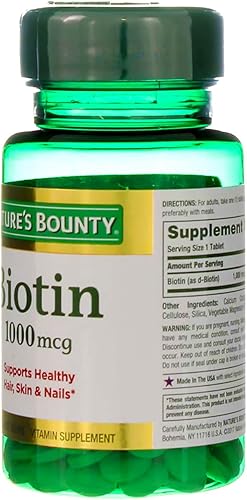 Miniatura 7 de Nature 's Bounty Biotin 1000Mcg, 100comprimidos recubiertos