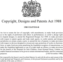 Copyright, Designs and Patents Act 1988: CHAPTER 48