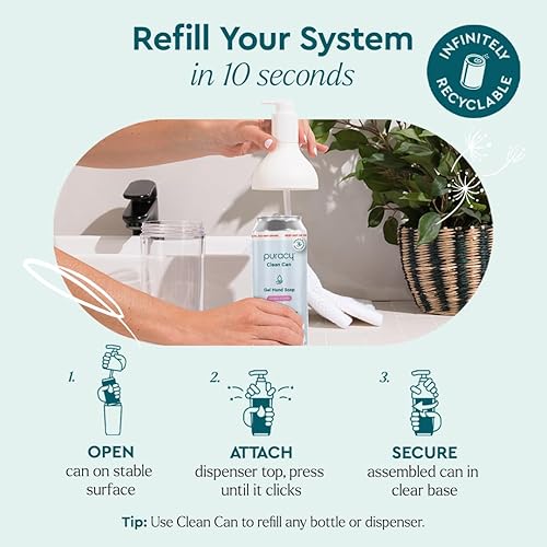 Miniatura 4 de Puracy Juego de iniciación de jabón de manos en gel, jabón de manos natural alimentado por plantas como se ve en TikTok, no tóxico, sin sulfato