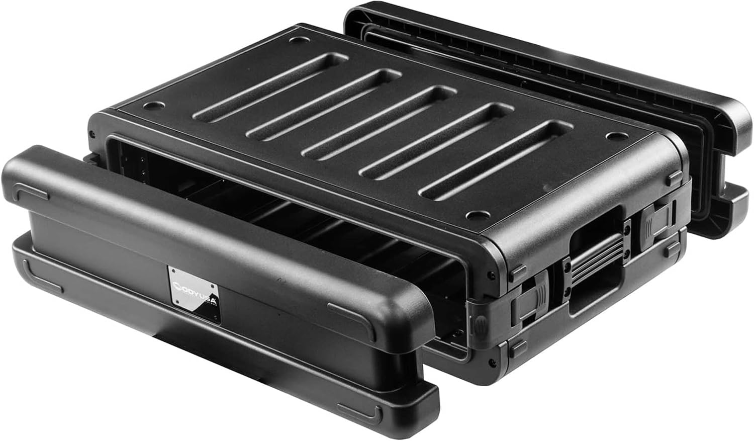 10.5" Rail-to-Rail Watertight Dust-proof Injection-Molded 2U Rack Case