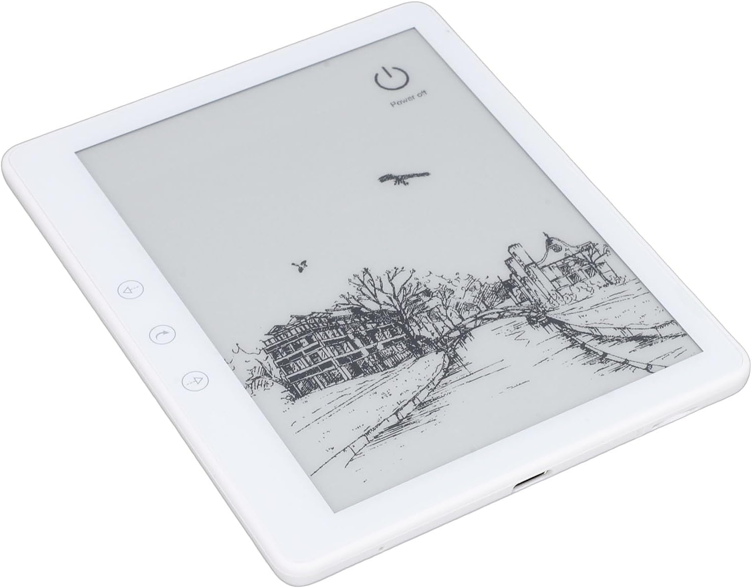 5.8 Inch EReader, Ultra Slim WiFi 300PPI Pixels Density Ink Screen Reader, Open System Reader with WiFi Sync, Ideal for Reading