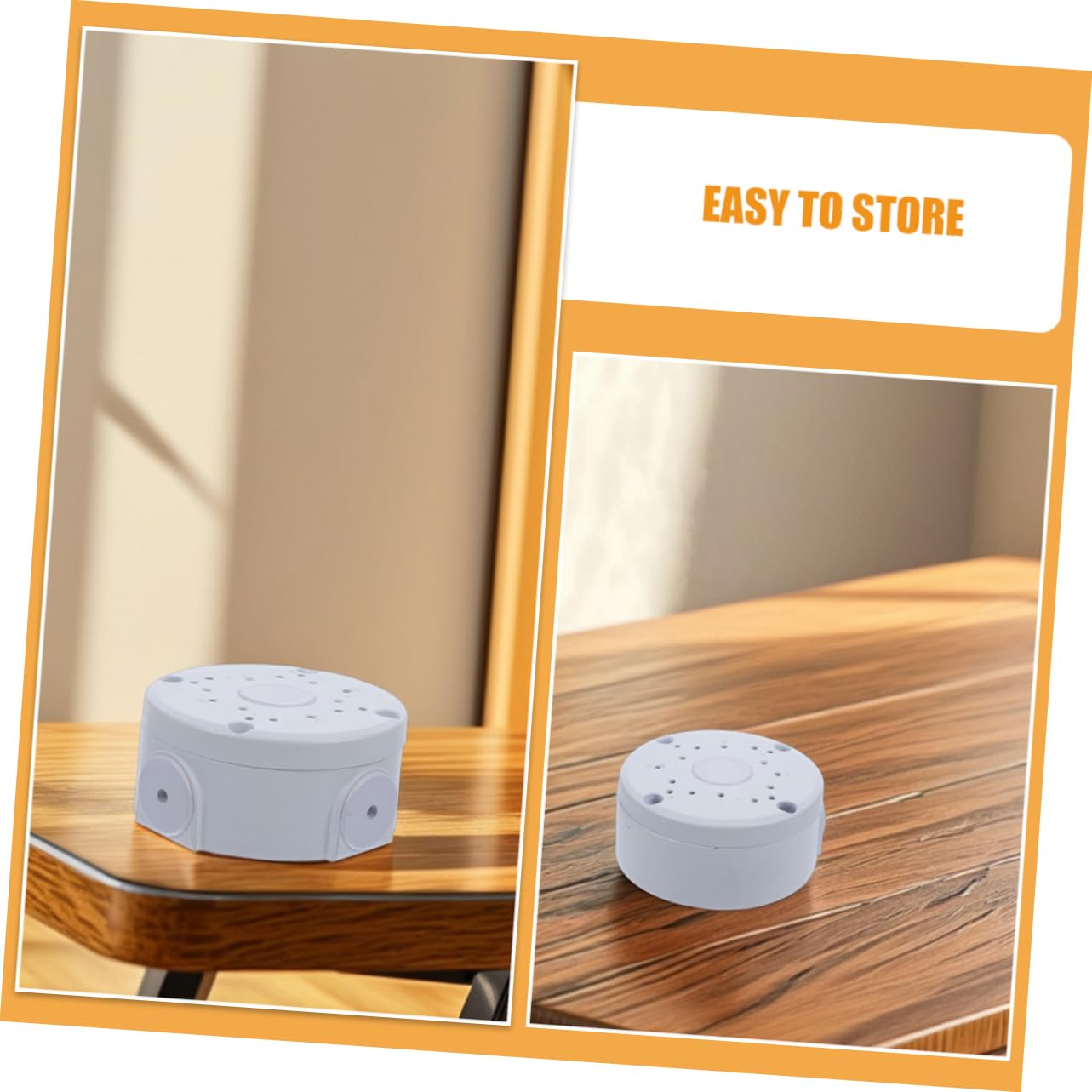 Weatherproof Security Camera Mounting Bracket Waterproof Aluminum Junction Box for Outdoor Cameras Easy Cable Management 12cm Diameter