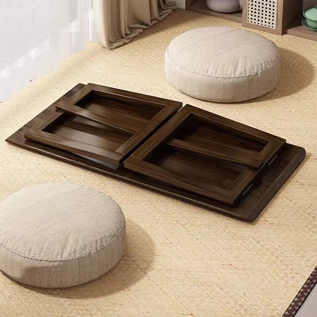 YIYHFKM Altezza 40cm Tavolino da tè Cinese in bambù Tavolino da caffè Pieghevole Giapponese Tavolo da Altare la Meditazione Tavolo Tatami Pieghevole Portatile Basso Soggiorno,Decorazione Domestica
