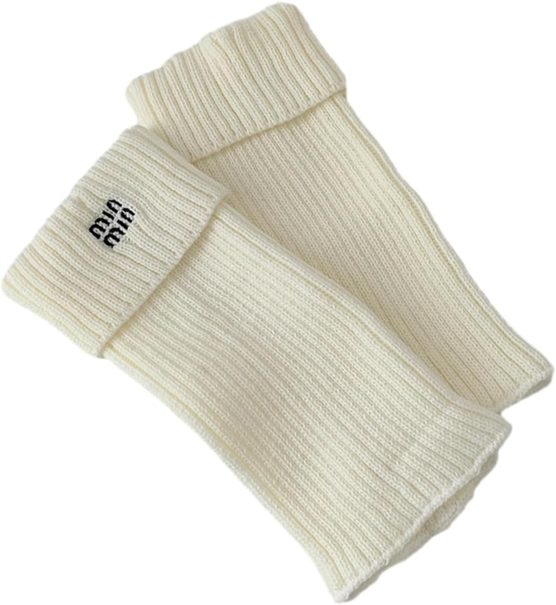 5 pairs - embroidered letter stacking socks, loose sports girl knitted autumn and winter women's socks