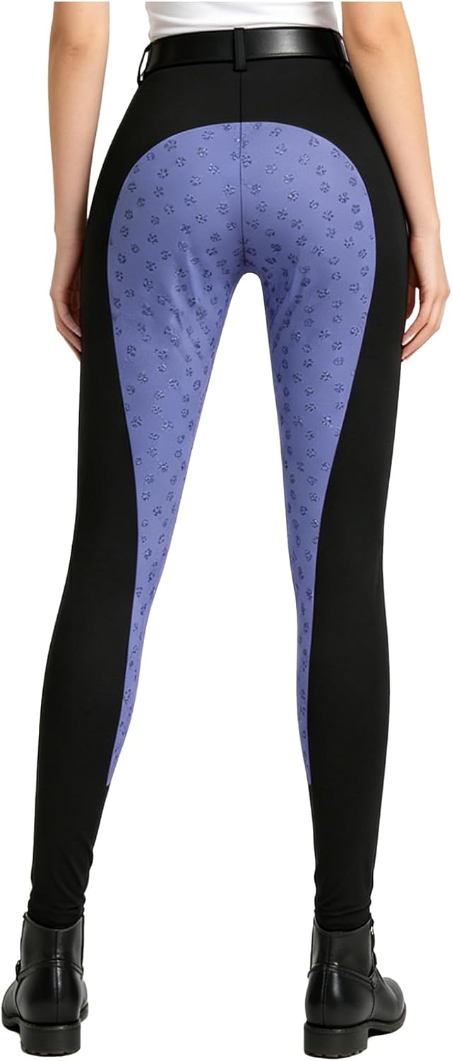 Women's Horse Riding Pants Full Seat Silicone Grip Equestrian Riding Tights with Slip Pockets Breeches