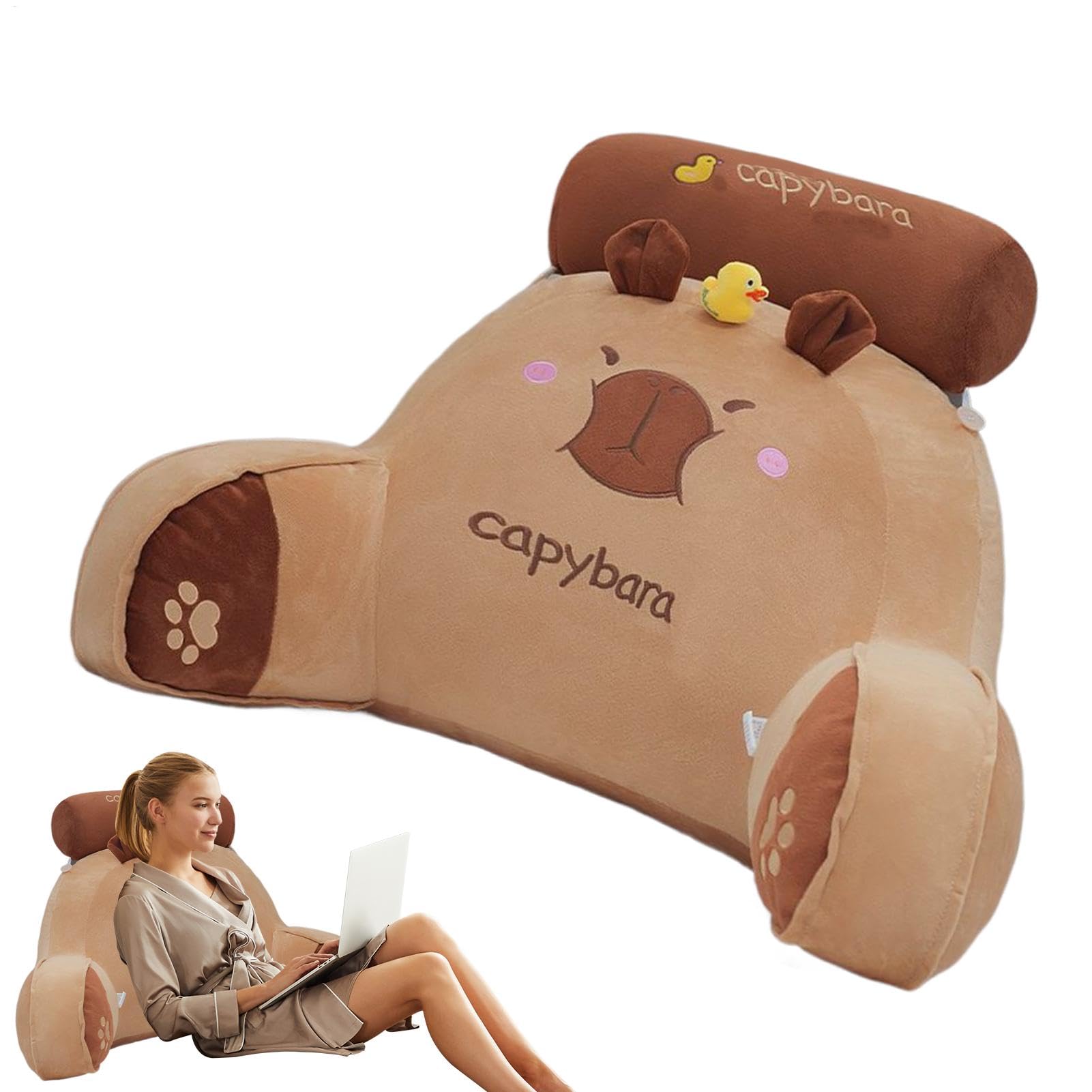Coussin de chaise capybara avec accoudoirs pour un soutien dorsal optimal au salon