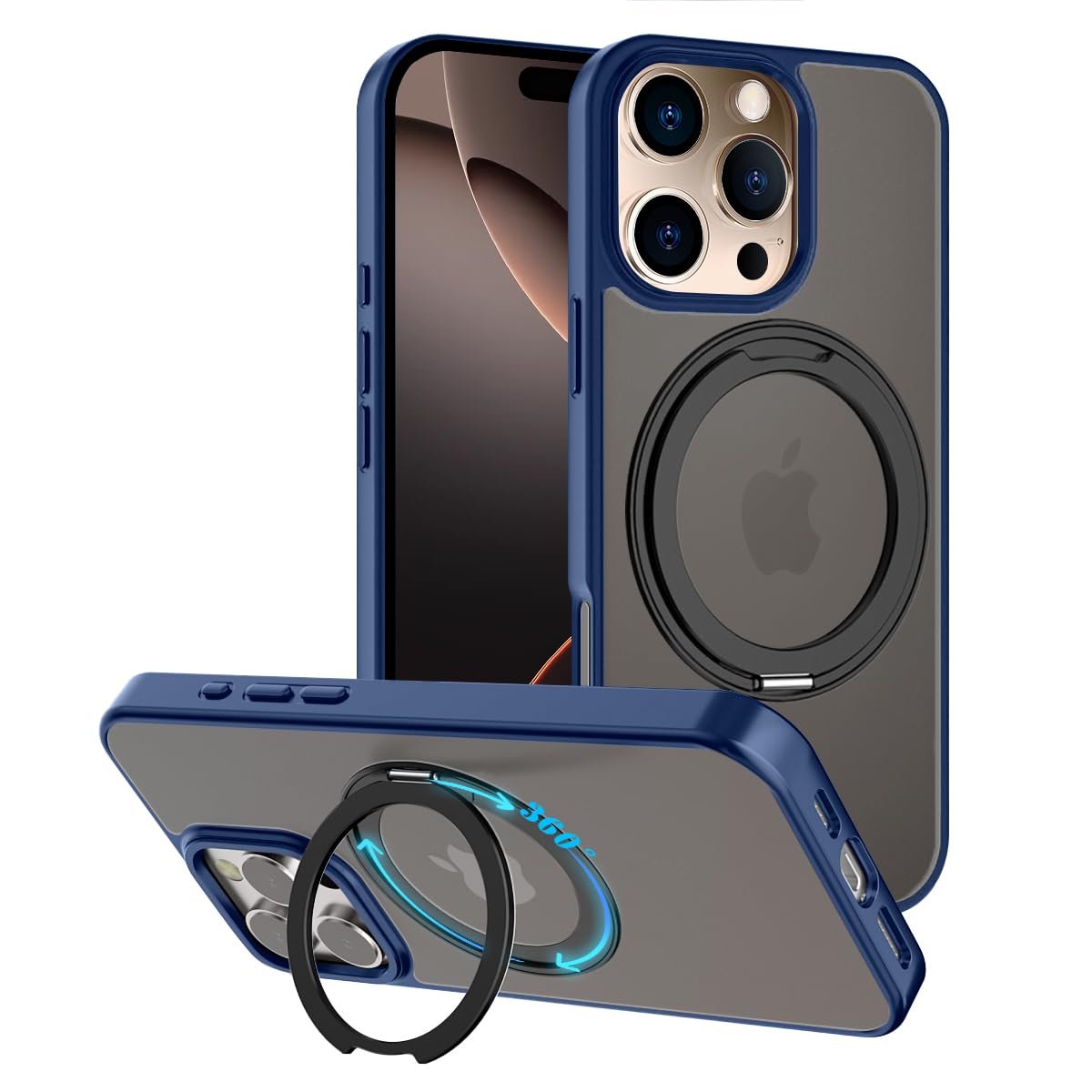 Amazon.co.jp: 「ケース·スタンド一体型」iphone 16 Pro Max ケース 半