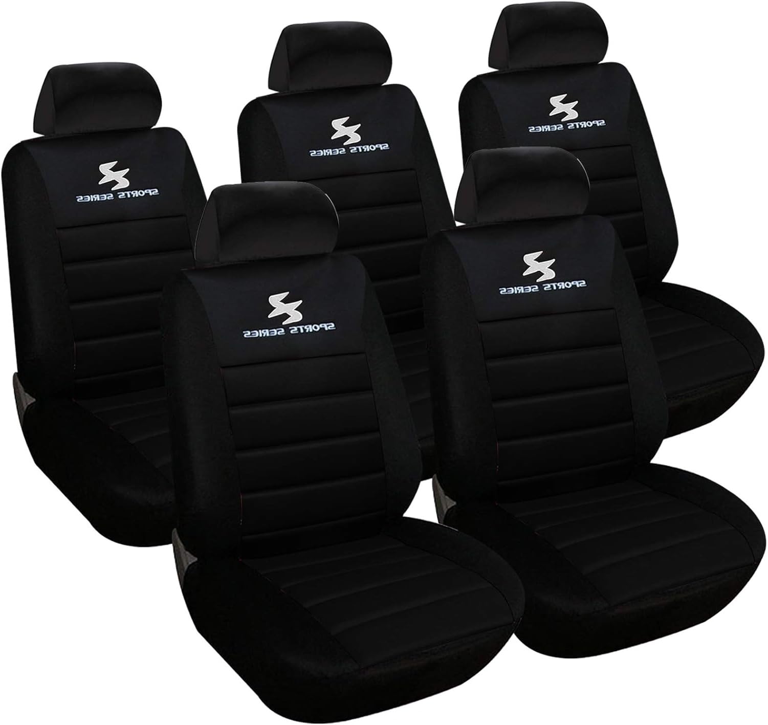 WOLTU 5 X Housse de siège Noir,Auto Housse de Voiture Universelle,