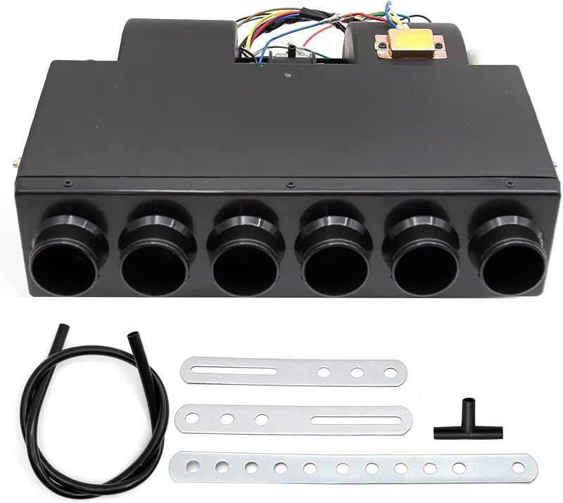 Evaporador de Ar-Condicionado para Carro e Caminhão MDEOOSKY com Aquecimento e Resfriamento – 12 V, 3 Velocidades, 6 Portas