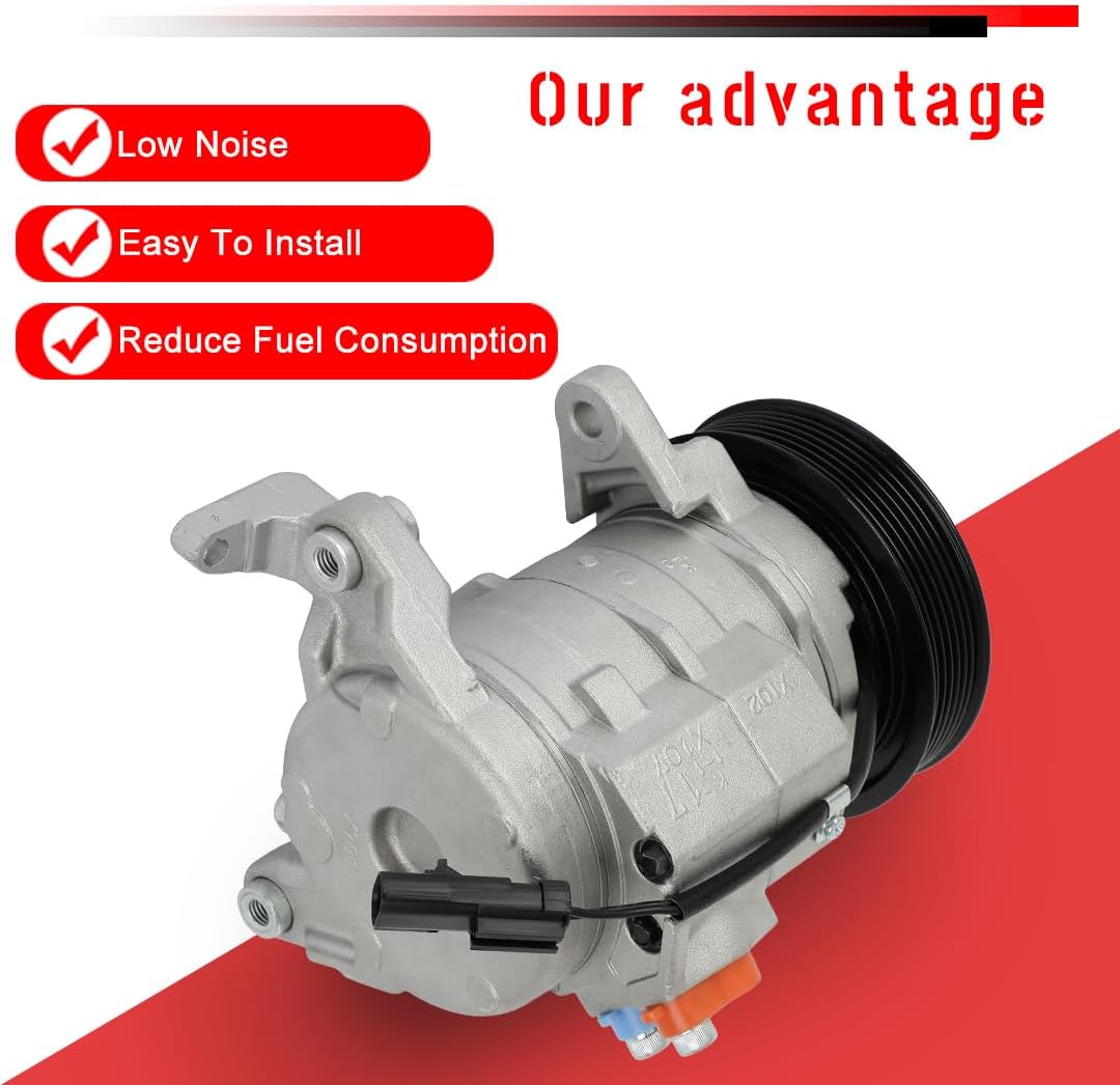 cciyu AC Compressor for Car 2004-2008 for Dodge Durango 5.7L,Air Conditioning Compressor with Clutch 7 Grooves 55056157AB