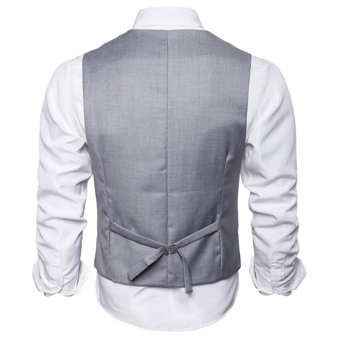 Hombre Chaleco Casual de Doble Botonadura Chaleco Formal de Solapa de Chal de Boda Chaleco