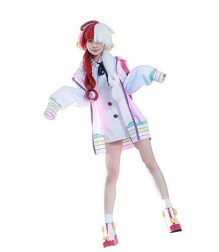 Anime Character Uta Female Cosplay Costume - World's Songstress Colorful Jacket for Christmas, Halloween & Other Holidays - Pink - X-Small