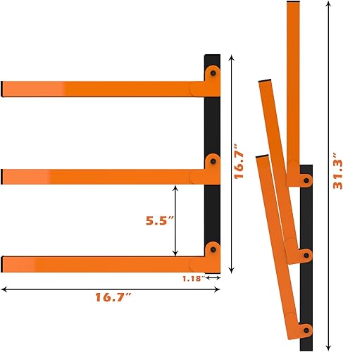 Miniatura 3 de LIANTRAL Estante de almacenamiento de madera para montaje en pared, 4 paquetes de 3 niveles de alta resistencia flotante organizador de estante de