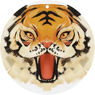 Tiger Car Air Fresheners Hanging Fragrance Scented Cards For Bedroom Wardrobe Shoe Cabinet Round Shape 4pcs