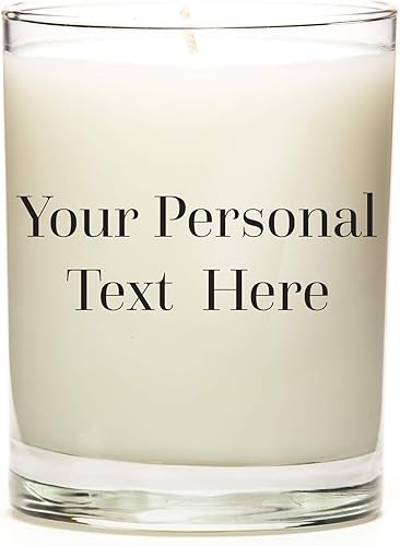 LUNA CANDLE CO. Personalized Strongly Scented Candles | Metallic Colors | Natura