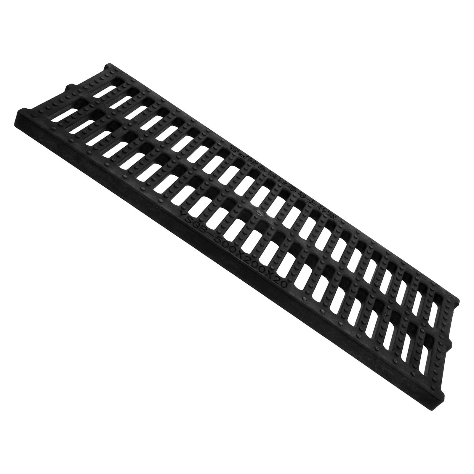Grille de caniveau en plastique noir PACKOVE couverture de tranchée
