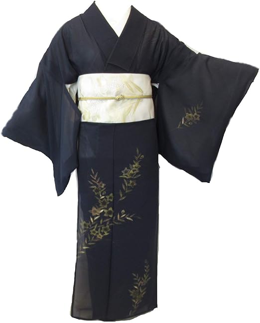 Amazon 絽訪問着 夏着物 正絹 濃紺 秋草文様 フォーマル 結婚式 着丈156cm 裄丈63cm 中古 リサイクル 1875 着物 通販 Amazon 絽訪問着 夏着物 正絹 濃紺 秋草文様 フォーマル 結婚式 着丈156cm 裄丈63cm 中古 リサイクル 1875 着物 通販