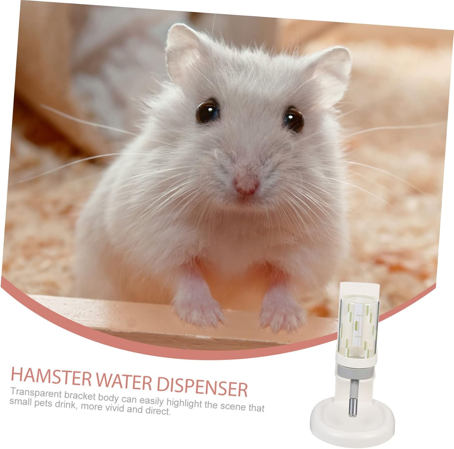 GANAZONO Adjustable Hamster Water Feeder Rack Leak-Proof PET Drinking Fountain Height Adjustable Water Bottle for Hamster and Small Animals for PET Cage Accessories