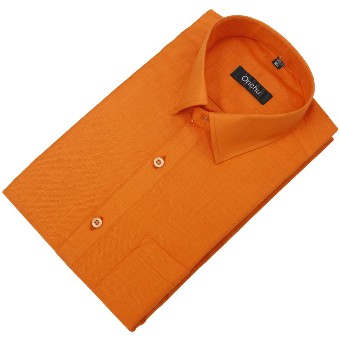Formal Shirt Orange Plain at Amazon 