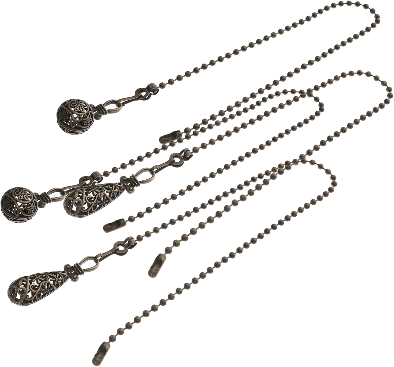 ARTIBETTER 4pcs Ceiling Fan Pull Chain Extension Fan Chain Pull-tab Extender Pendant Decor