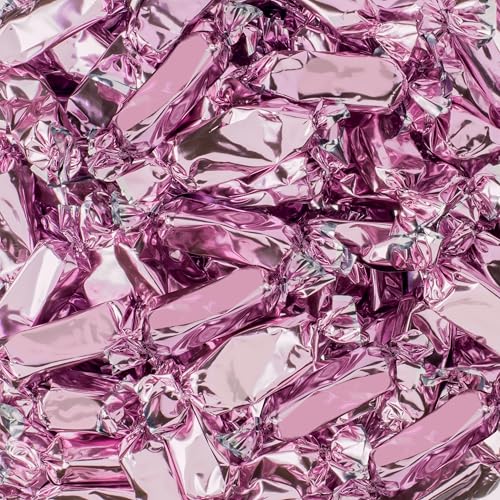 Candy Envy - Individually Wrapped Caramels - Light Pink Wrapper - 2 Pound Bulk Light Pink Valentine Candy