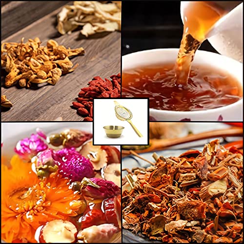 Golden Stainless Steel Tea Filter - Loose Leaf Tea Strainer with Fine Mesh Sieve - Image 3